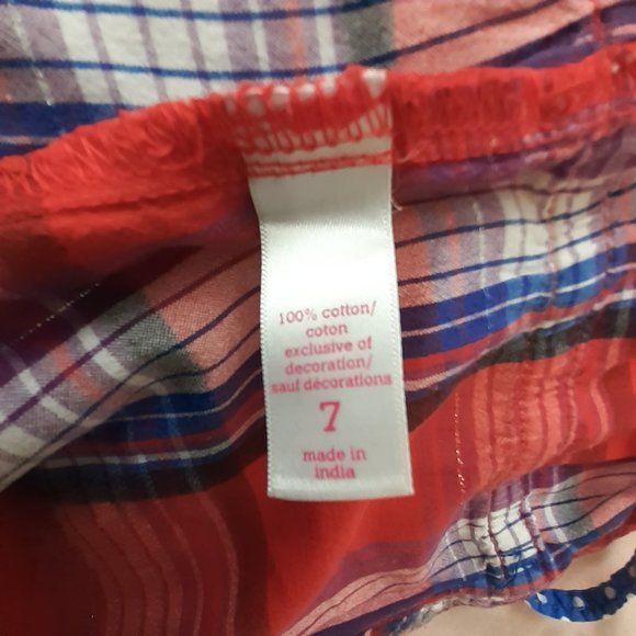 JUSTICE BUTTON DOWN SHIRT - ROLL-UP SLEEVES - 100% COTTON - GIRLS SIZE 7 - Picture 3 of 4